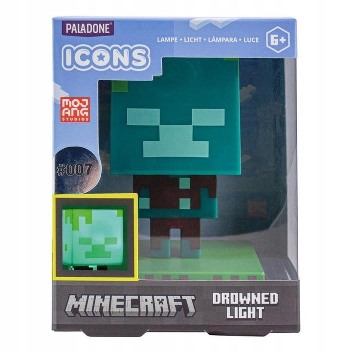 Paladone, Minecraft-Zombie, Elemes, 10 cm, Dekorációs Lámpa