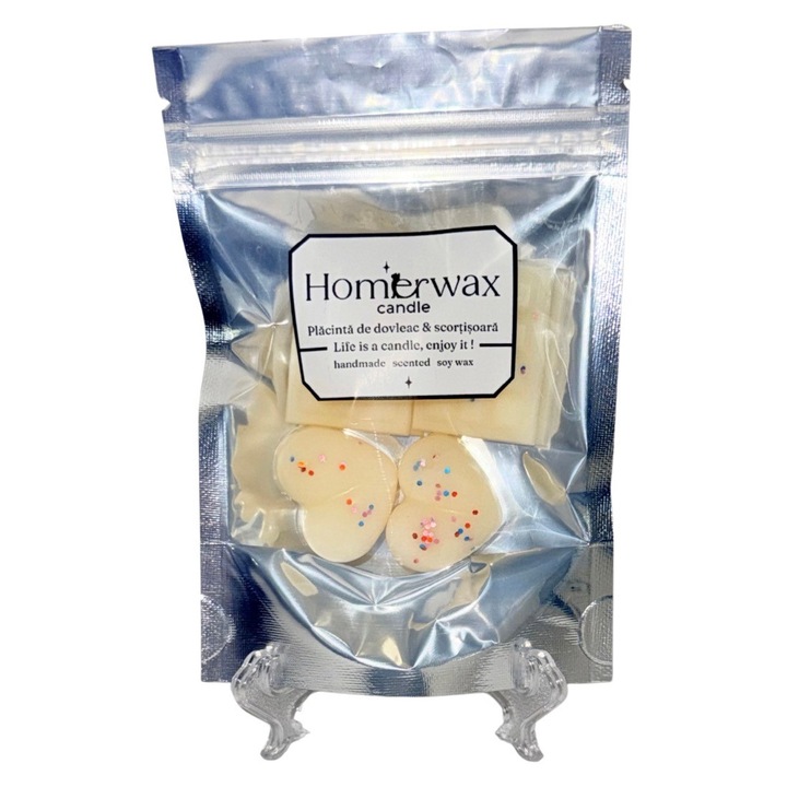 Set ceară parfumata de soia naturală, Homerwax, aromă Dovleac și Scorțișoară, 25 g