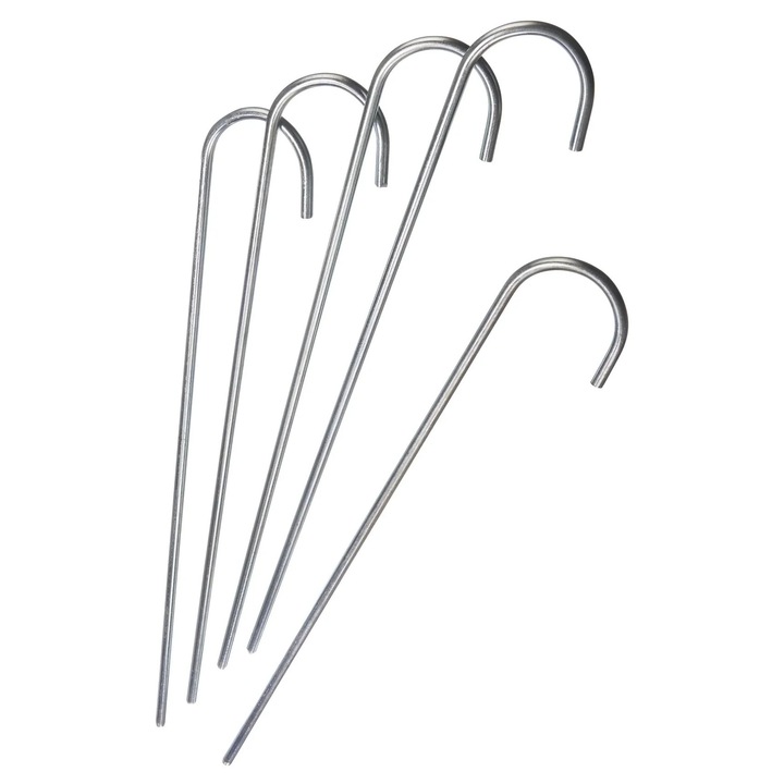 Ancora de sol XXL Westfalia, metal galvanizat, 8 mm diametru, 75 cm, set de 6 bucati