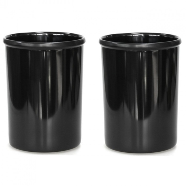 Set 2 borcane melamina Culinaro negru 13x17cm 2000ml