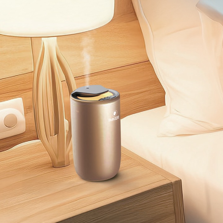 Aparat odorizant profesional auto, casa, birou IMKER AromaLUX XS02.AC PLUS - cu acumulator 2000 Ah, moduri car/home, senzor miscare, carcasa metalica in doua culori (parfum inclus)