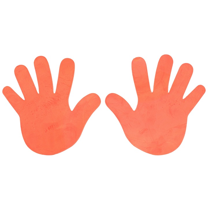 Marcaje din cauciuc pentru podea, Merco, set 2 bucăți, portocaliu, 16.5x16cm