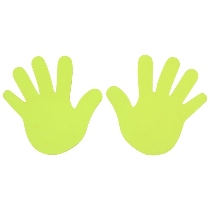 Marcaje din cauciuc pentru podea, Merco, set 2 bucăți, galben, 16.5x16cm