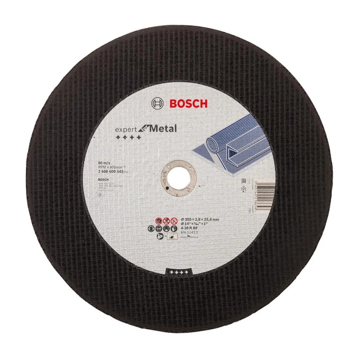 Disc debitare metale, 355x25.4x2.8 mm, pentru masini de taiat