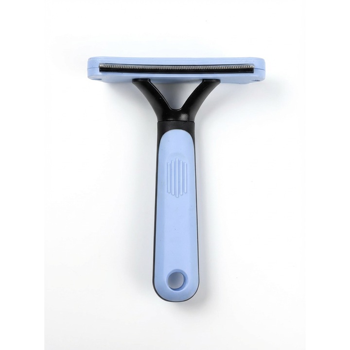 Nunbell állatgondozó kefe, kék, L, öntisztító gombbal, kutyáknak és macskáknak