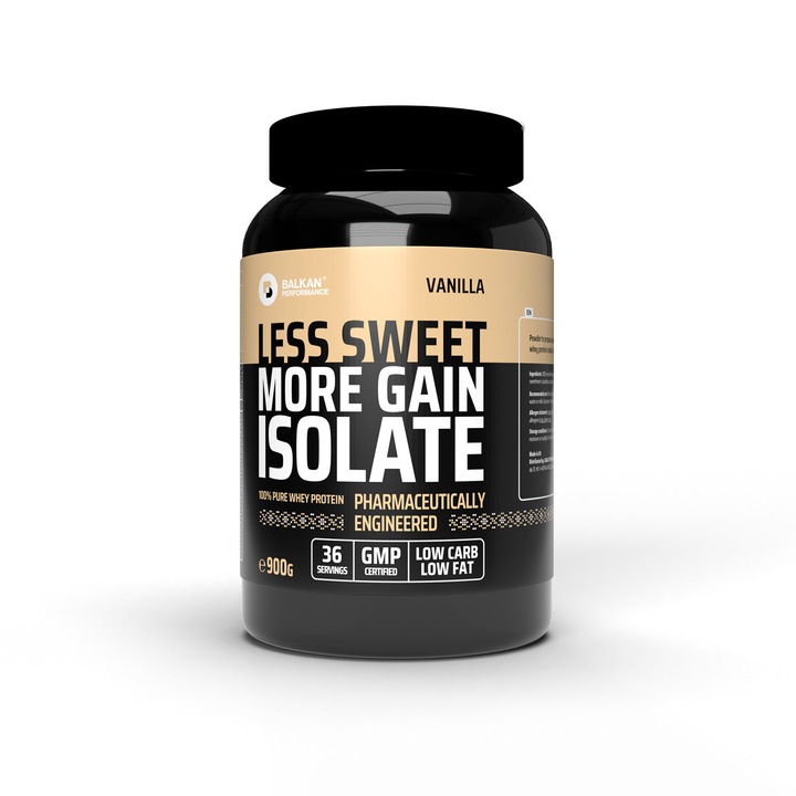 Суроватъчен протеин, суроватъчен протеин изолат, с аромат на ванилия, на прах, 900 гр (Isolac)