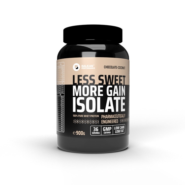 Tejsavófehérje, Whey Protein Isolate, Csokoládé és Kókusz ízzel, Por, 900 g (Isolac)