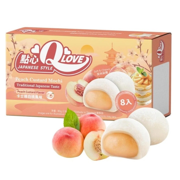 Мочи Qlove с аромат на бяла праскова, 80g