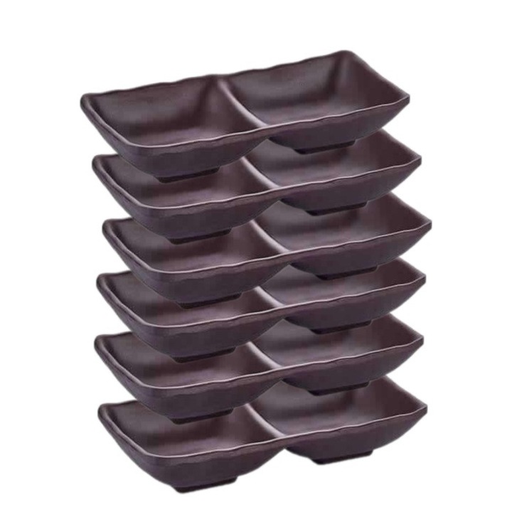 Set 6 boluri Raki, melamina, 8, 7x17, 5x3, 4cm, culoare neagră