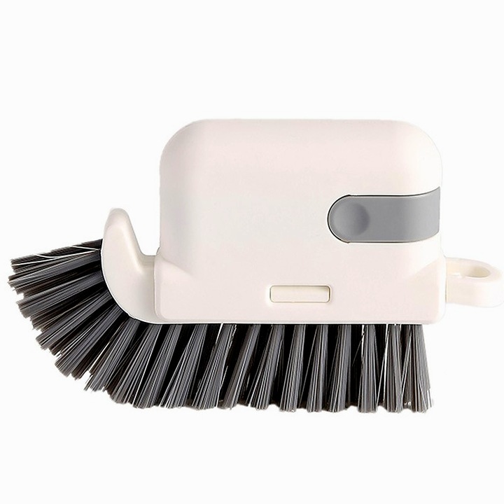 Perie multifunctională DAMUR, 3 în 1, cap detașabil, gri, 9x15x2.5 cm