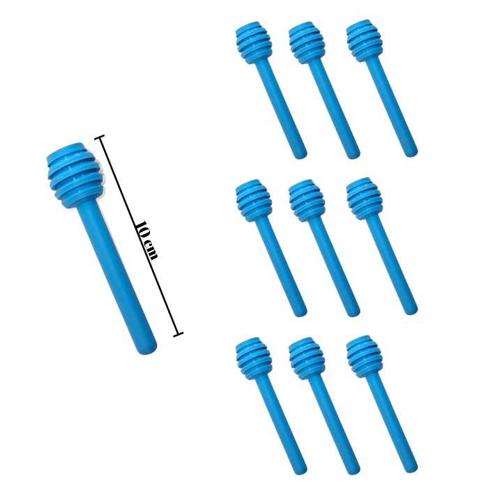 SET de 10 Lingurite decorative de miere ALBASTRU de 10 CM