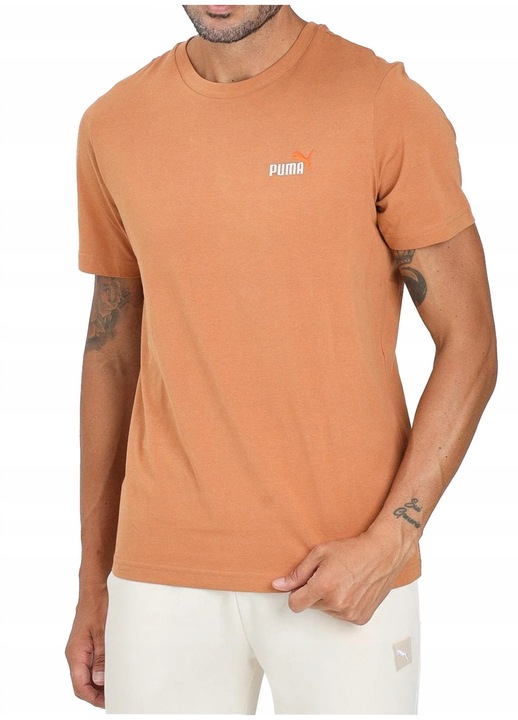 Мъжка спортна тениска PUMA 684717-68, памук, кафява, Кафяв