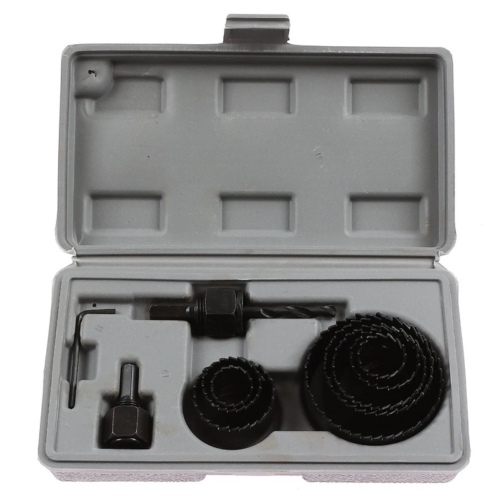 Carotă lemn, set 11 bucăți, Lumytools, 19x64mm, oțel carbon