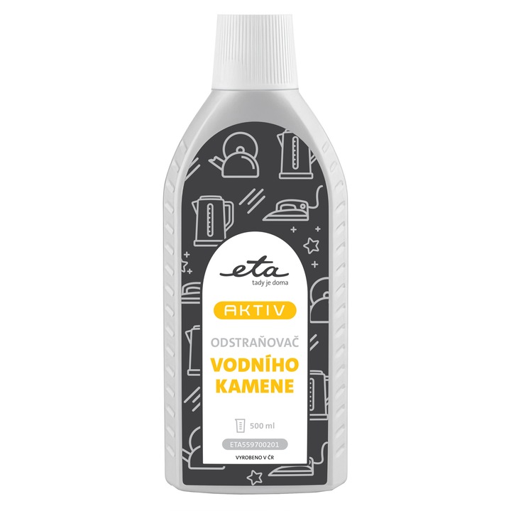 Detartrant ETA 5597 00201 Aktiv pentru fierbatoare electrice, cafetiere si fiare de calcat, 0.5 litri, impotriva depunerilor de calcar