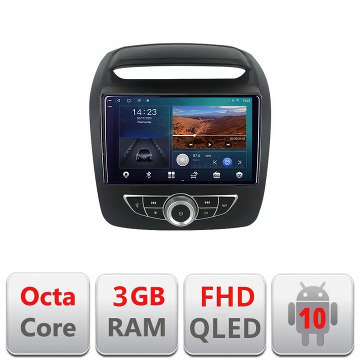 Navigatie dedicata Kia Sorento 2012-2015 masini navigatie de fabrica Android Ecran QLED octa core 3+32 carplay android auto KIT-sorento12-nav+EDT-E309V3