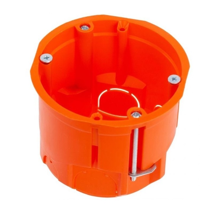 Doza derivatie pentru rigips, Set (10 bucati), Ø60x68mm, Portocalie ...