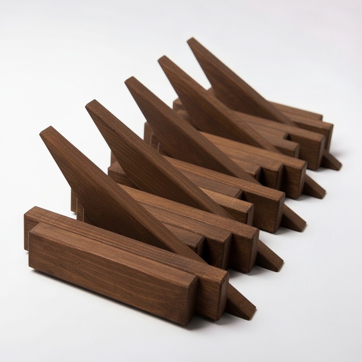 Стенна закачалка за дрехи Lemnart N, 52х30х5см, Дърво, Шоколадов цвят