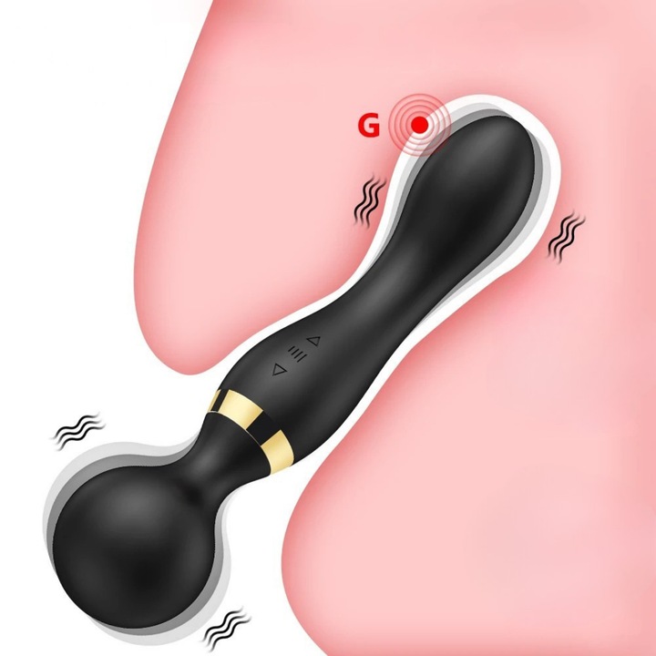 Macvi hordozható rezgő masszírozó két gömb alakú fejjel, vezeték nélküli testmasszázs állítható intenzitással az izomlazításért