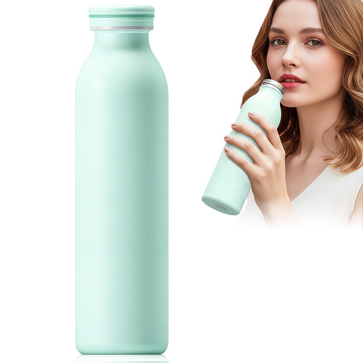 Спортна бутилка от неръждаема стомана Ultrixe, 600 мл, зелена, за дейности на открито