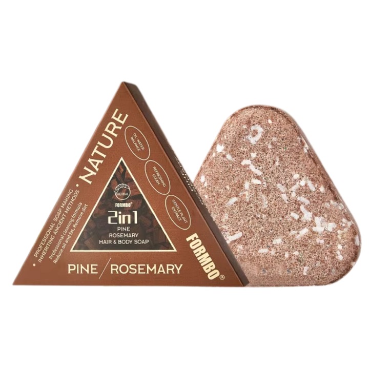 Твърд сапун 2 в 1, SERALLYS, Бор и Розмарин, 120 гр