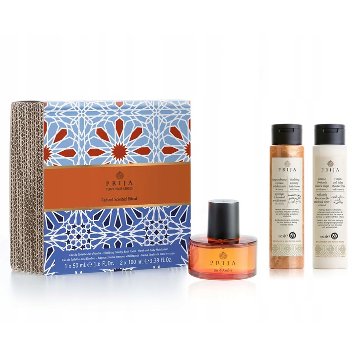 Set Cosmetice Lux PRIJA Jus d'Ambre, Hidratare Intensa, Aromaterapie, Multicolor