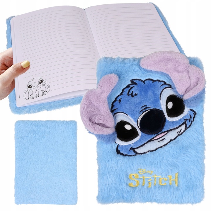 Agenda copii, model DISNEY Stitch A5 Plusata Liniata, Sarcia.eu, 80-100 pagini