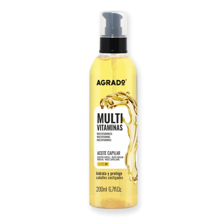 Ulei de păr Agrado cu multivitamine, 200ml, hidratare, protecție