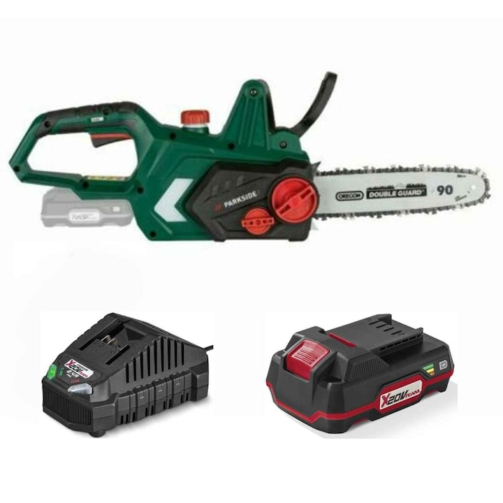 Drujba electrică cu acumulator ParkSide PKSA 20-Li, 20 V, acumulator 2, 0 Ah, lungime sina 30, 7 cm, pentru lemn