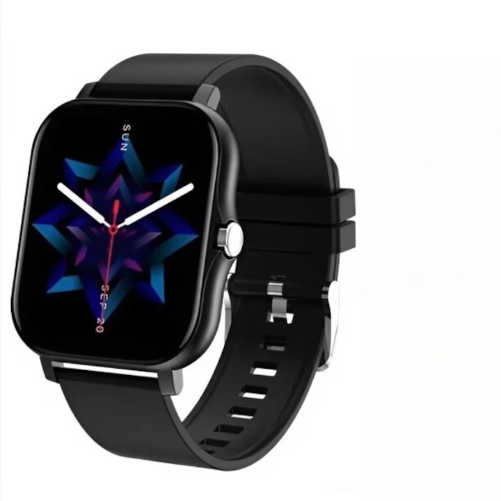 Ceas smartwatch, full touch display, 1.69" IPS, apeluri smart, microfon, rezistent la apa IP67, notificari SMS/Social media, Mod sportmonitorizare somn, monitorizare sanatate, 2 curele silicon si metal, folie protectie