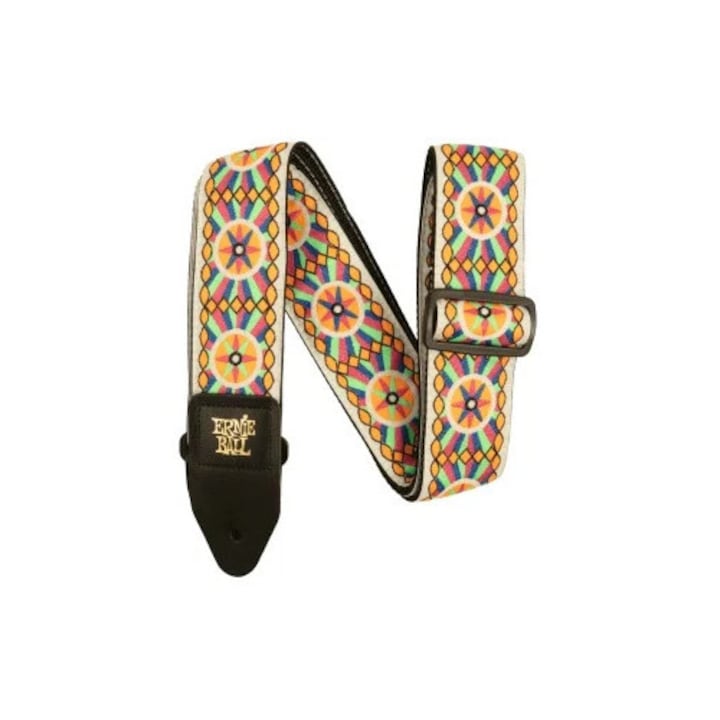 Curea chitară Ernie Ball 5338, Beatnik Black Jacquard, 2 inch, 100x170cm