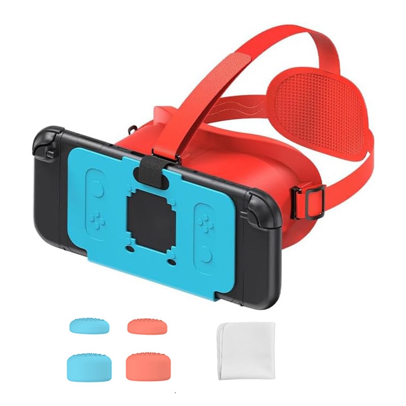 Casti VR pentru Nintendo Switch 2, lentile HD, 4 capace Joy-con