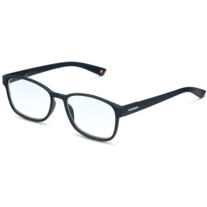Ochelari de citit compacti cu lentile care blocheaza lumina albastra Marqel MA001 +2.00