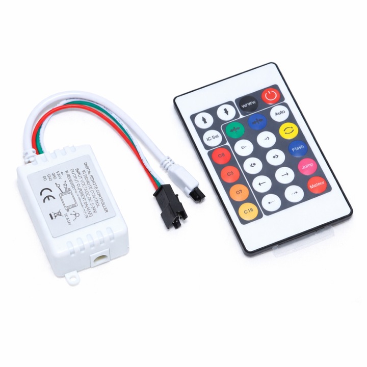 Controller led rgb dinamic cu telecomanda IR 24T-3F
