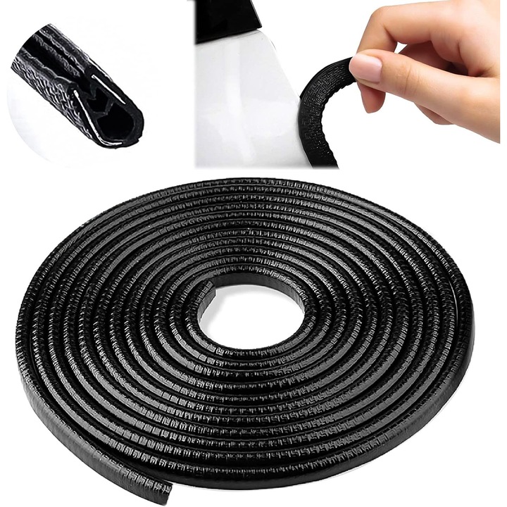 Garnitura de etansare pentru usi auto, cheder de cauciuc in forma de U, 10ML