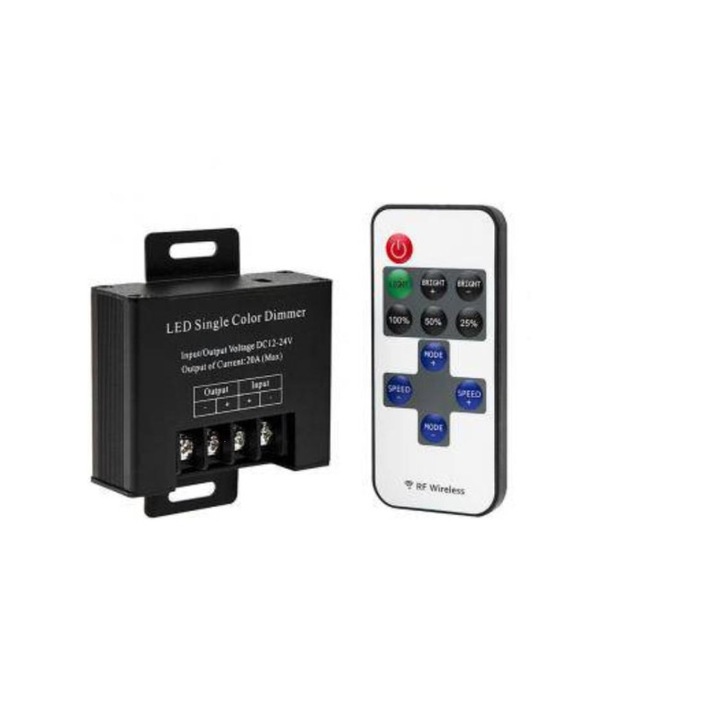 Dimmer cu telecomanda RF 12V 240W pentru banda LED