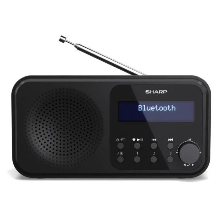 Radio portabil Sharp Tokyo DR-P421, DAB/DAB+ si FM, display LCD, negru