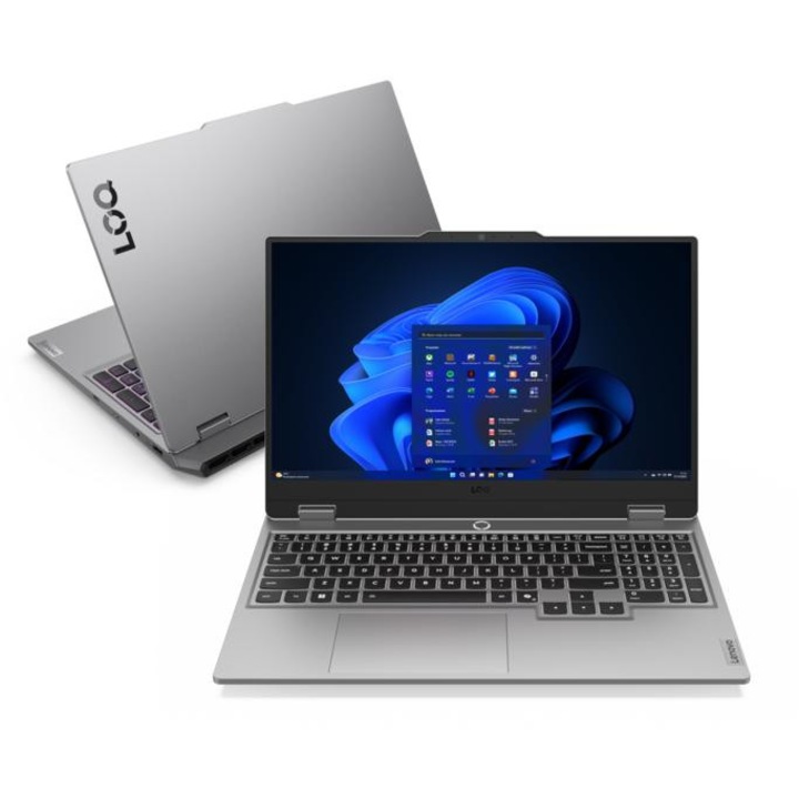Laptop, Lenovo, LOQ 15Ahp10, AMD Ryzen 5 220, 32 GB RAM, 512 GB SSD, GeForce RTX 5050, Gri Luna, 15.6" FHD