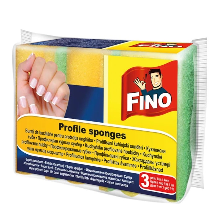 Bureti bucatarie Fino 9213, cu protectie unghii, 3 buc / set