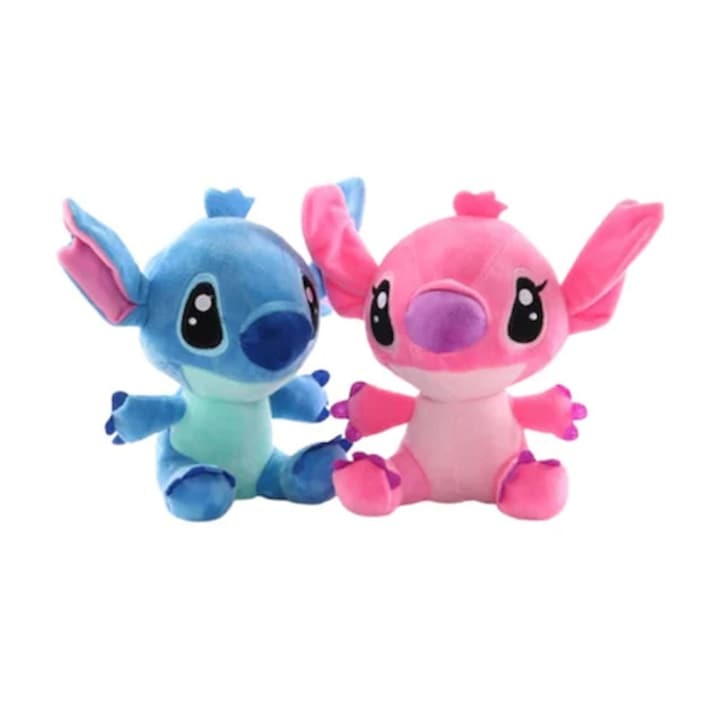 Set 2 Jucarii De Plus, Cadoul perfect, Aymax ® – 24 Cm, Albastru/Roz