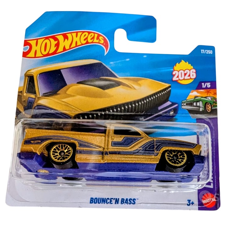 Masinuta Metalica Hot Wheels Bounce'n Bass 1:64