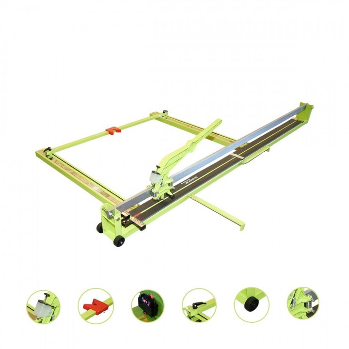 Masina profesionala de taiat gresie si faianta 1800mm, grosime 6-30mm, rulmenti de ghidaj, rezervor ulei si indicator laser Breckner Germany