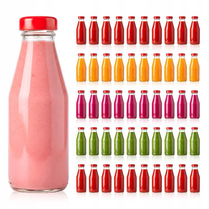 Set Sticle 200 ml Cu Capace, SuperButelki, Inchidere Etansa, Alegere Ecologica, Design Minimalist, Pentru Lichioruri De Casa, Pentru Vin, Ideea Perfecta De Cadou, 15.4 x 5.2 cm, Multicolor, 100 Buc