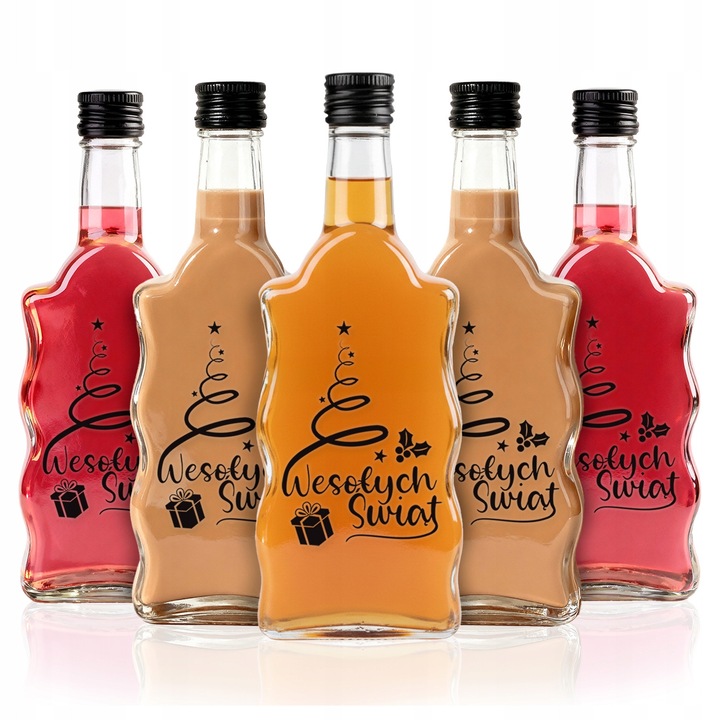 Üvegkészlet, SuperButelki, Fala, 500 ml, Mintával, 28/18 mm-es Kupakkal, Tartós Nyomtatással, Ellenáll a Mindennapi Használatnak, Ingyenes E-könyv Likőrreceptekkel, 23.5 x 8.6 cm, Többszínű, 5 db