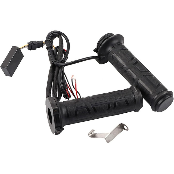 Set 2 manere incalzite, Omelivon, 22mm (7/8"), Negru, 15W-35W