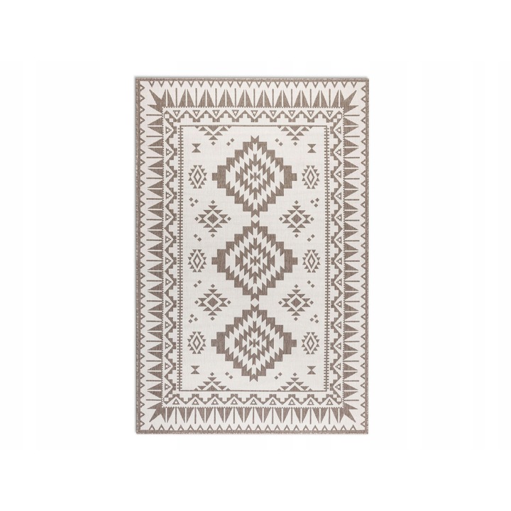 Covor Interior-Exterior, Elle Decor, Calitate Superioara, Polipropilen, Tesatura Plat, Rezistenta La Conditii Meteorologice, Material: 100% Polipropilen, 80x150 cm, Bej