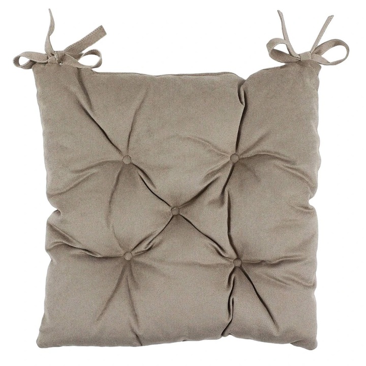 Perna scaun Hazan 18, poliester + fibra poliester siliconizata, maro deschis, 40 x 40 cm