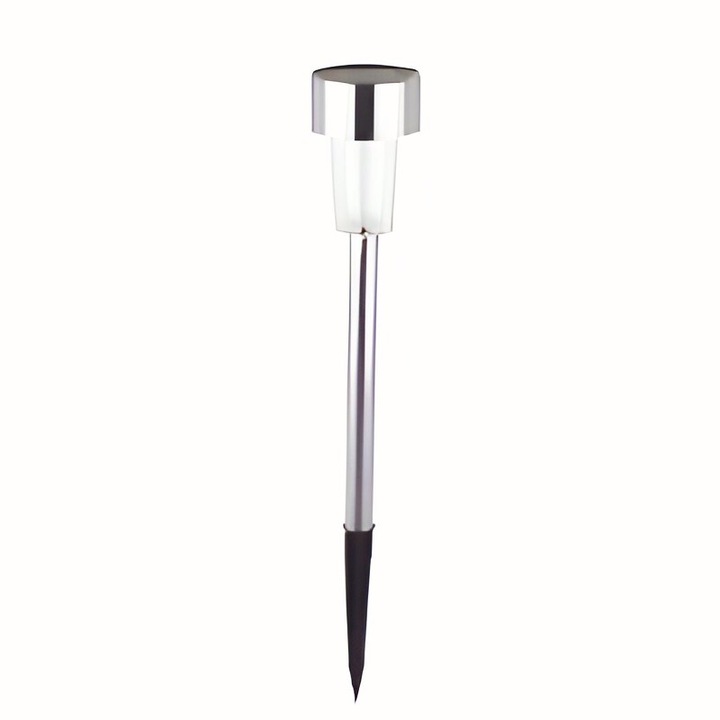 Lampa solara pentru gradina, Led decorativa lumina multicolor, Instalare usoara, Argintiu