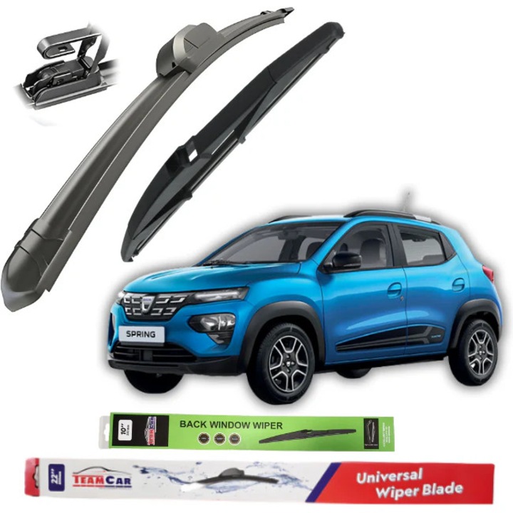 Dacia Spring (2021–2025) ablaktörlők TeamCar® – Komplett, lapos szett
