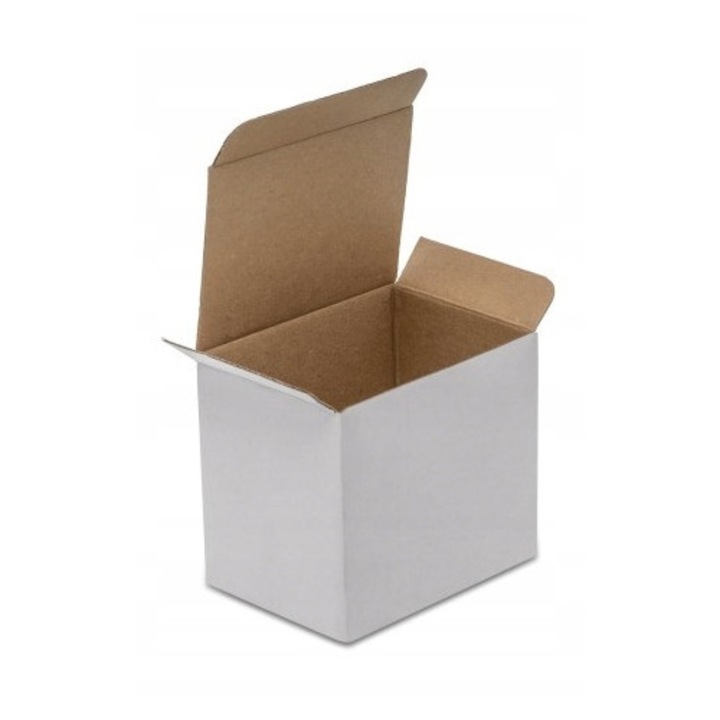 Cutie Din Carton, Neopak, Ambalaj Practic Si Estetic, Usor De Asamblat Fara Banda, Protejeaza Continutul La Transport Si Depozitare, Potrivita Pentru Cadouri, Cosmetice Si Ecommerce, Constructie Rezistenta, 12 x 10 x 9 cm, Alb
