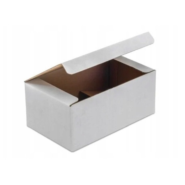 Cutie Din Carton, Neopak, Ambalaj Practic Si Estetic, Usor De Asamblat Fara Banda, Protejeaza Continutul La Transport Si Depozitare, Potrivita Pentru Cadouri, Cosmetice Si Ecommerce, Constructie Rezistenta, 25 x 15 x 10 cm, Alb